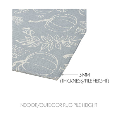 Silhouette Pumpkin Grey Indoor/Outdoor 36" Rug