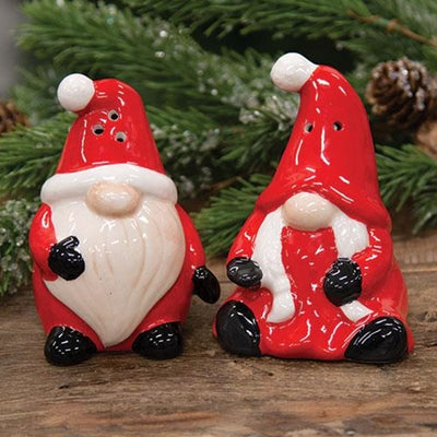 Mr & Mrs Santa Gnome Salt & Pepper Shakers