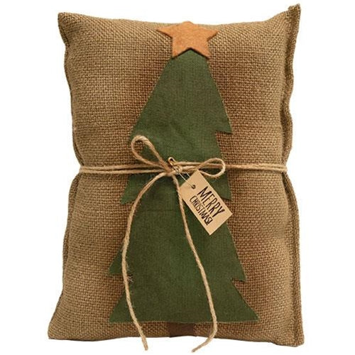 💙 Merry Christmas Tree Small Decorative Pillow