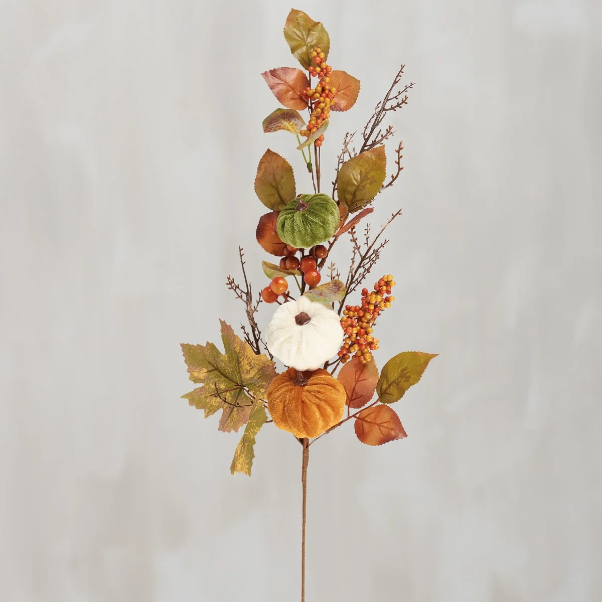 Harvest Pumpkin and Foliage 27.5" Faux Floral Pick
