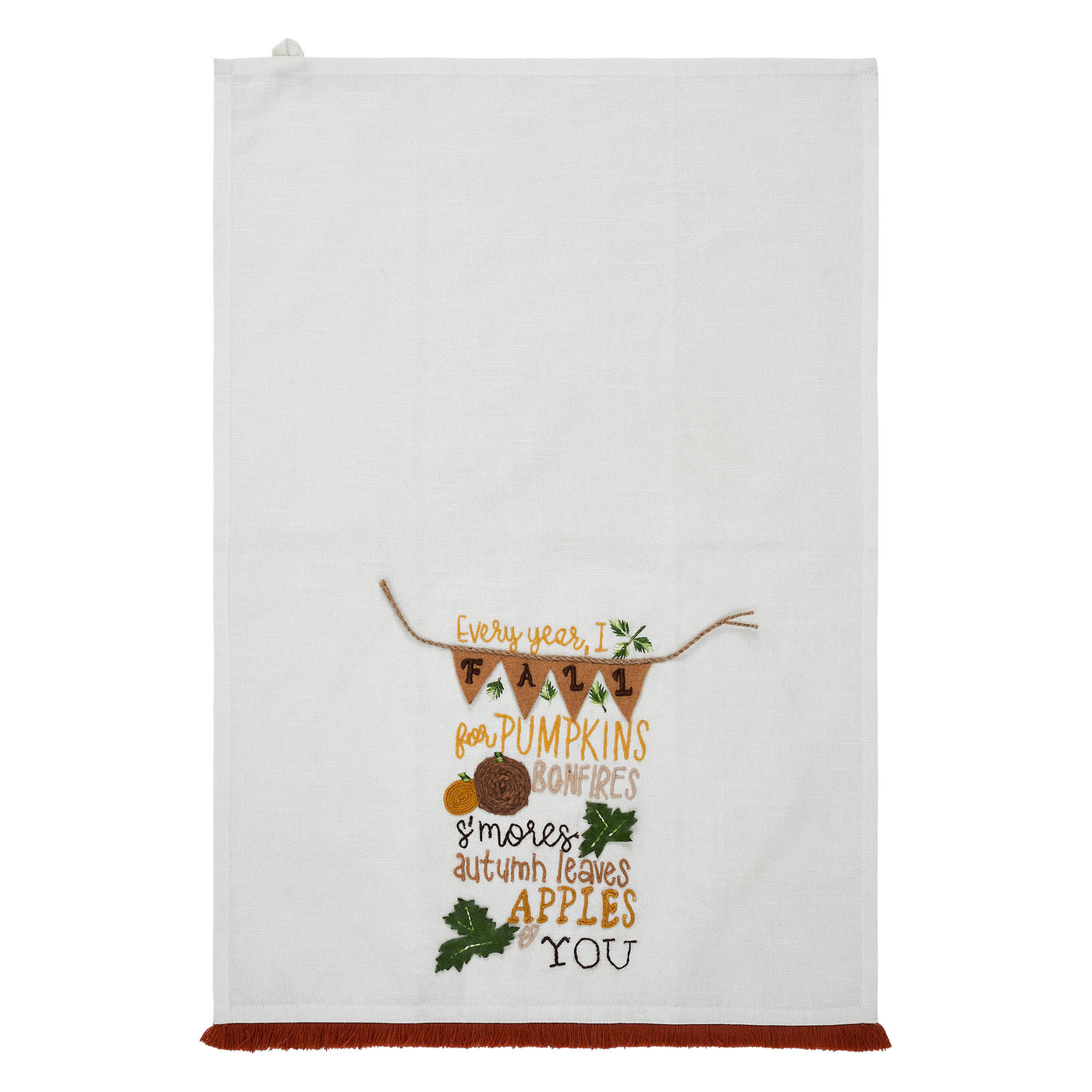 Every Year I Fall For Pumpkins Tea Towel