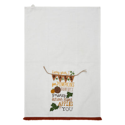 Every Year I Fall For Pumpkins Tea Towel