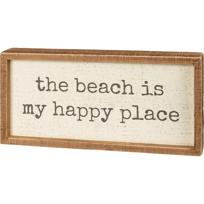 💙 The Beach Is My Happy Place Inset Box Sign 12"