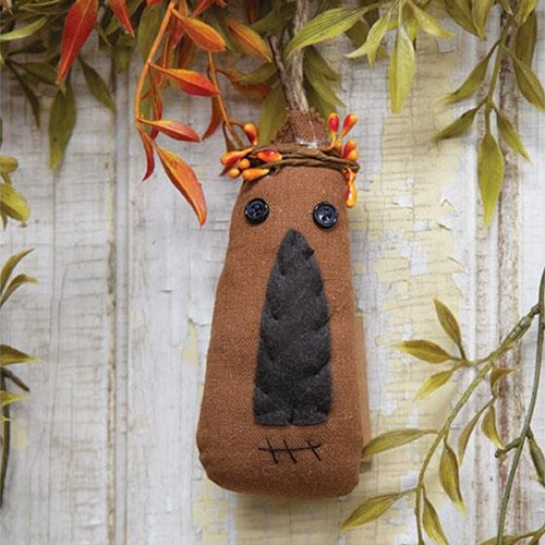 💙 Primitive Jack Face Fabric Halloween Ornament