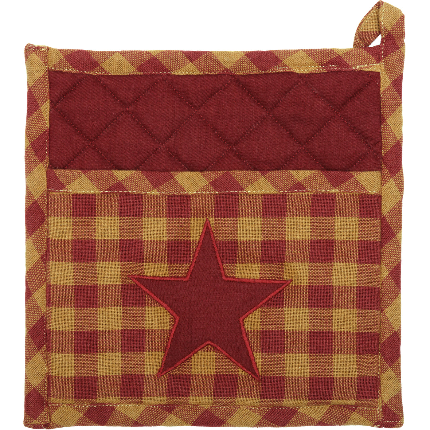 Burgundy Star Pot Holder 8"