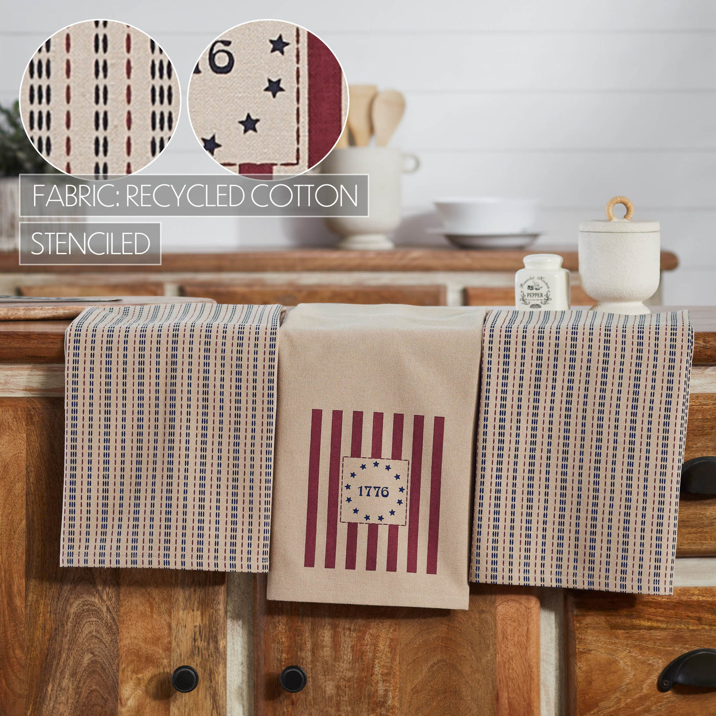 Set of 3 Americana Tea Towels