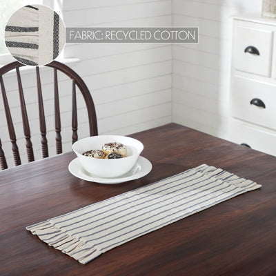 Kaila Ticking Stripe Ruffled 36" Table Runner