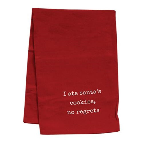 💙 I Ate Santa's Cookies No Regrets Kitchen Towel