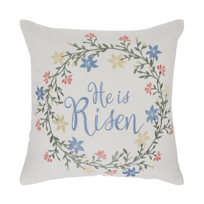 He is Risen 18" Embroidered Pillow