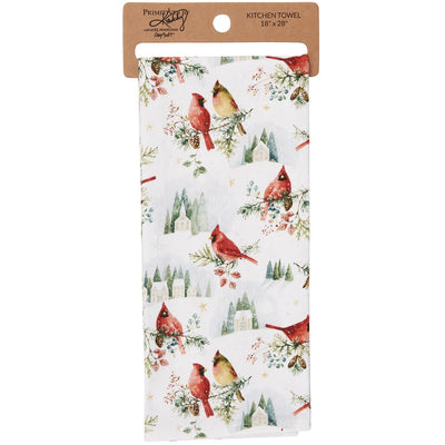 💙 Snowy Winter Cardinals Kitchen Towel