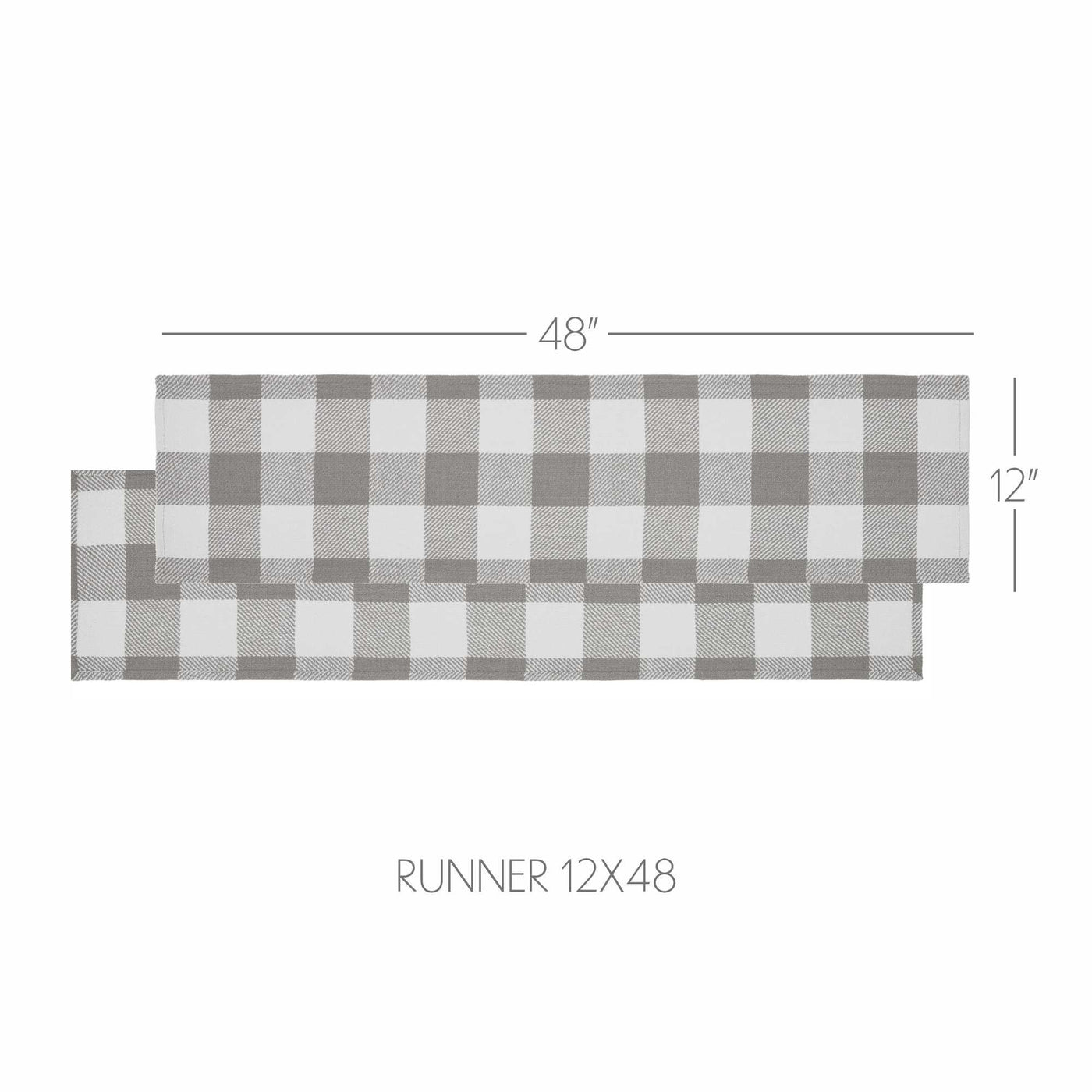 Annie Buffalo Check Grey 48" Table Runner