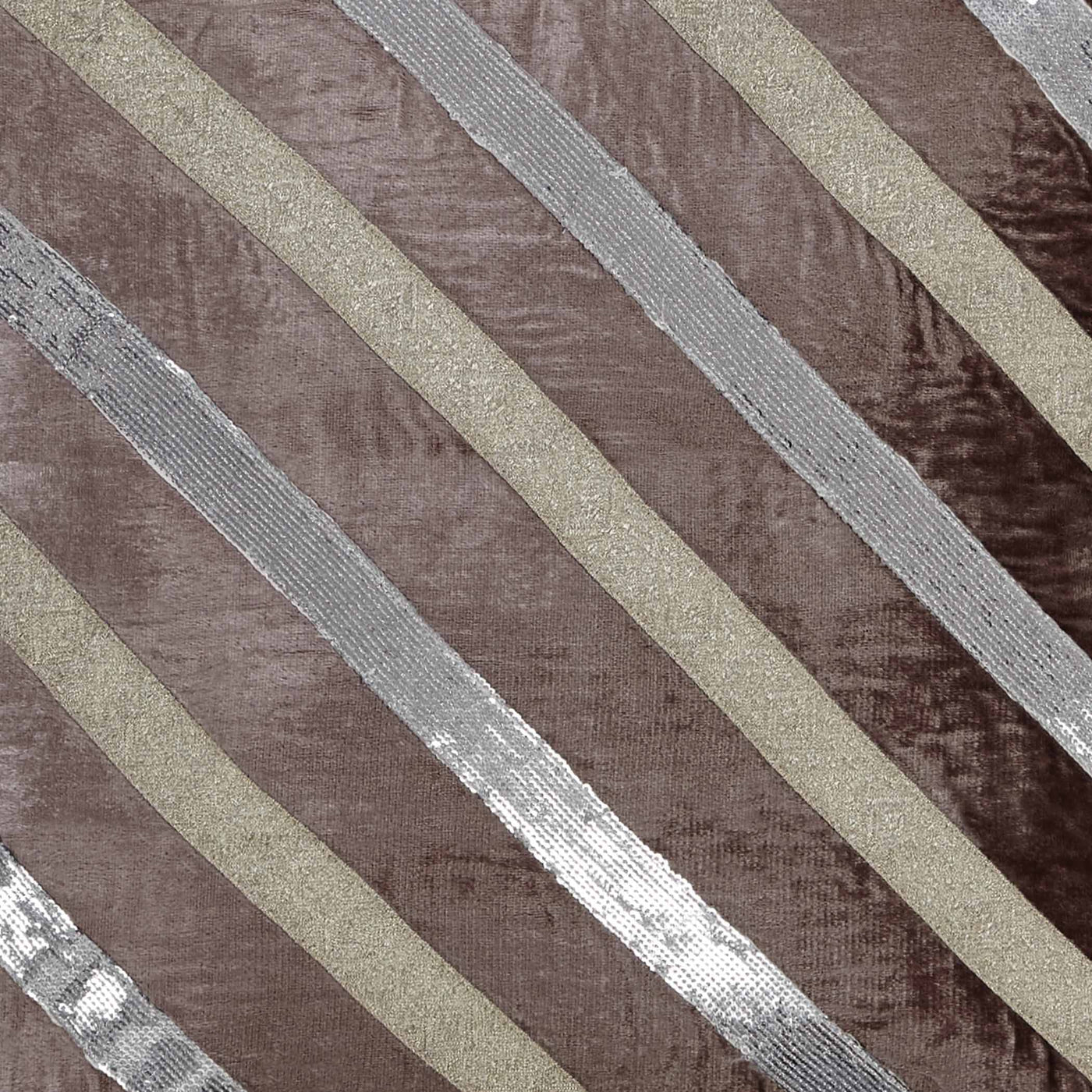 Allura Diagonal Striped Glitzy Pillow 18"