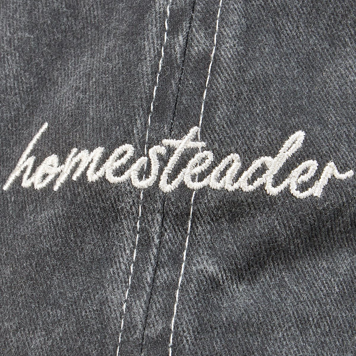 Homesteader Stitched Script Distressed Baseball Cap