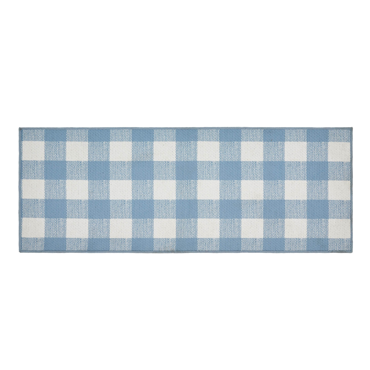 Annie Buffalo Check Blue Indoor/Outdoor Rug Rect 17" x 48"