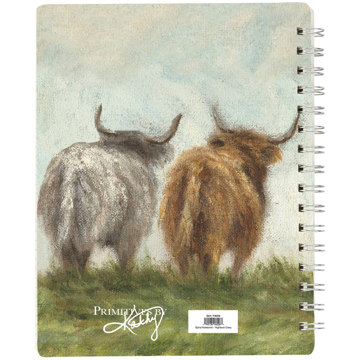 💙 Highland Cows in Field Spiral Notebook Journal