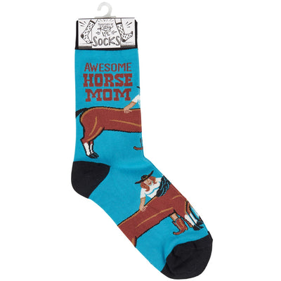 Awesome Horse Mom Fun Novelty Socks