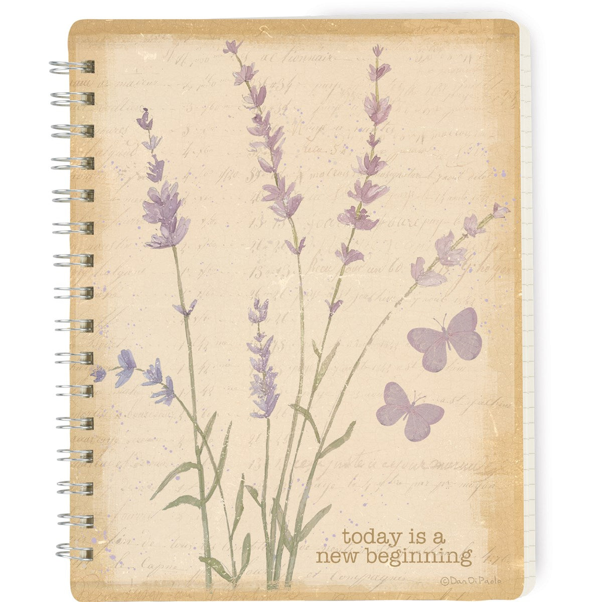 😊 WARM + COZY DAY 13 ✨ Today Is A New Beginning Butterflies and Flowers Spiral Notebook