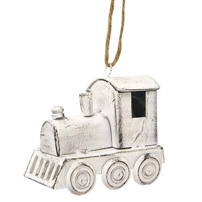 Cottage Chic Metal Train Ornament