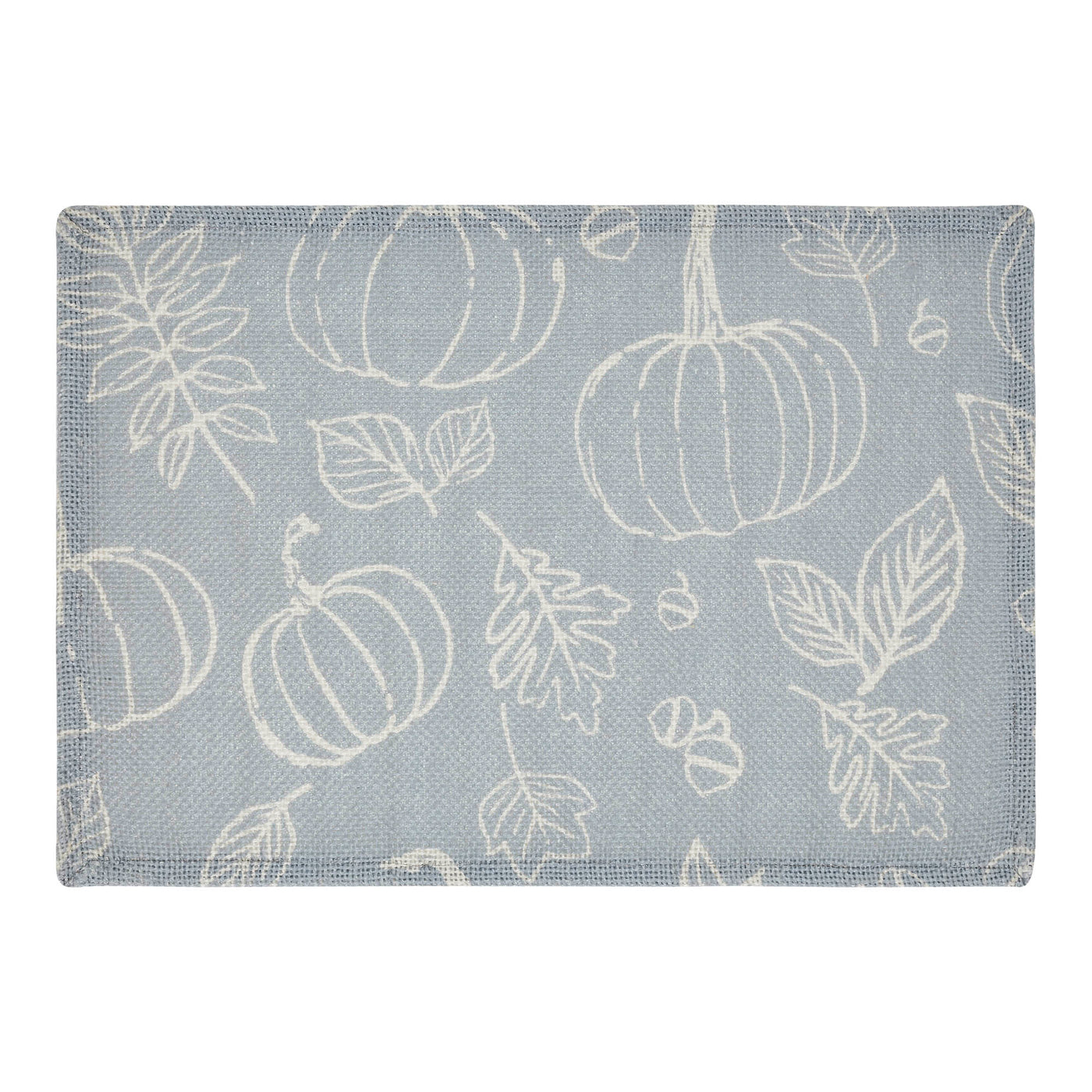 Set of 2 Silhouette Pumpkin Grey Placemats