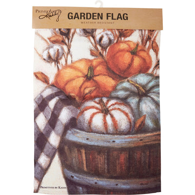 Pumpkins In A Basket Garden Flag