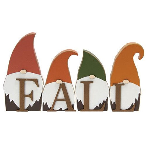 Set of 4 FALL Gnome Sitter Signs