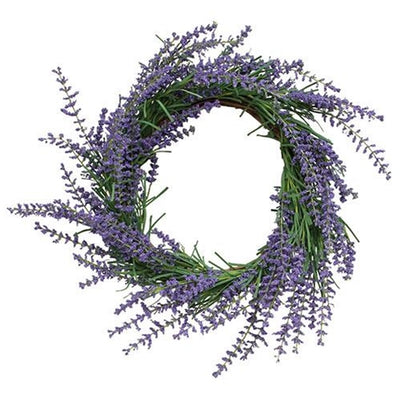 Purple Astilbe 18" Faux Floral Twig Wreath