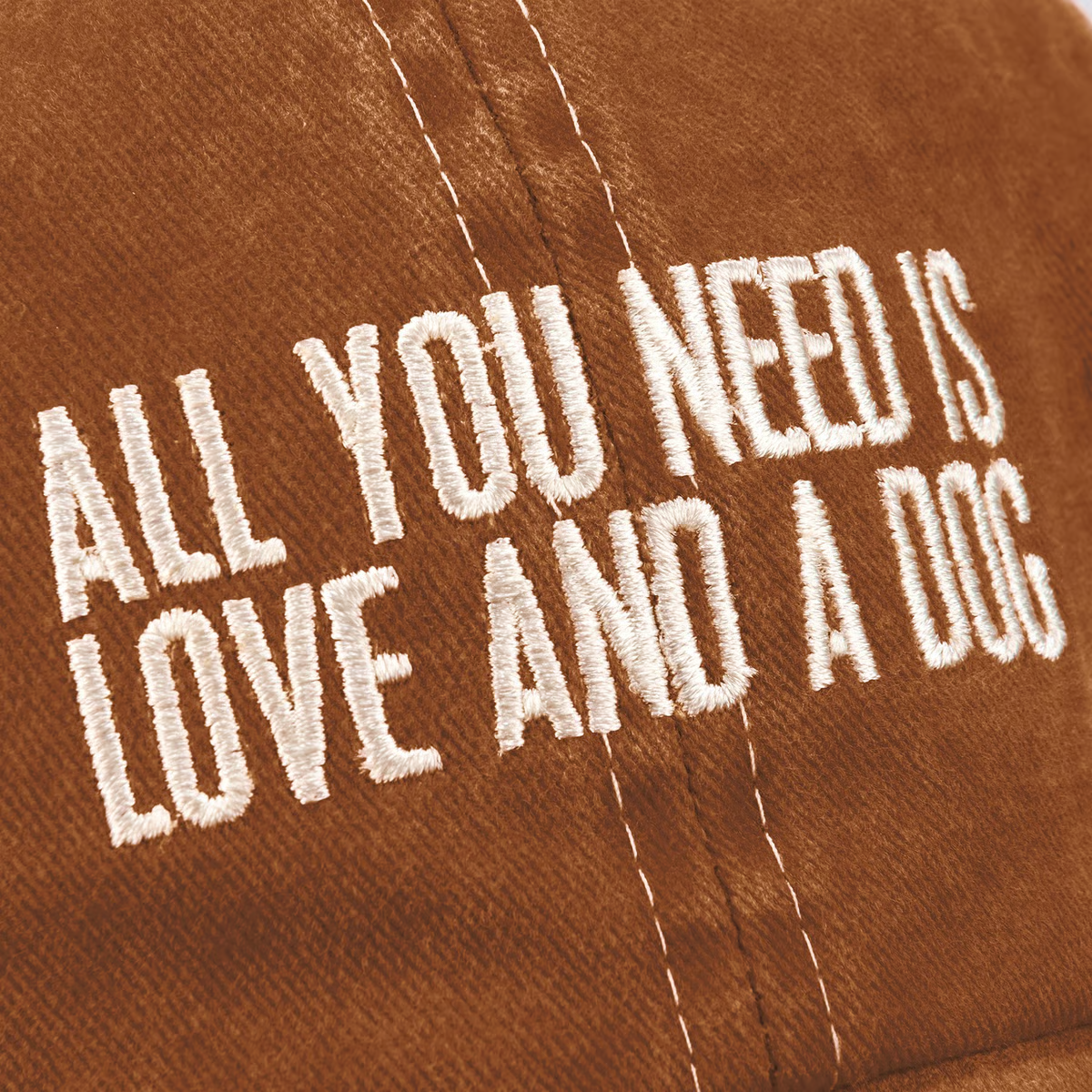 All You Need Is Love And A Dog Baseball Cap