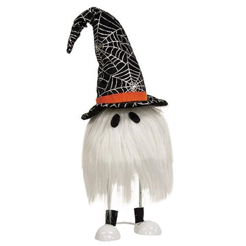 Halloween Wobble Ghost With Witch Hat 20" H