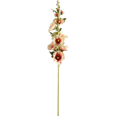 💙 Pink Hollyhock 36" Faux Floral Pick