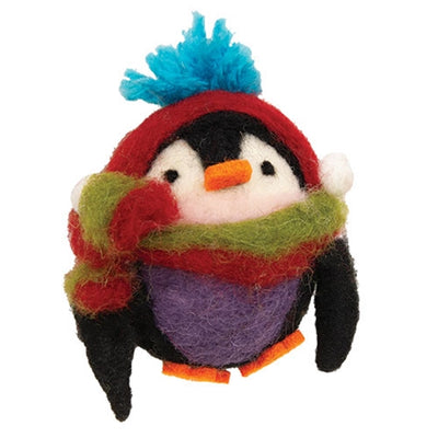 💙 Festive Earmuff Penguin Felt Ornament