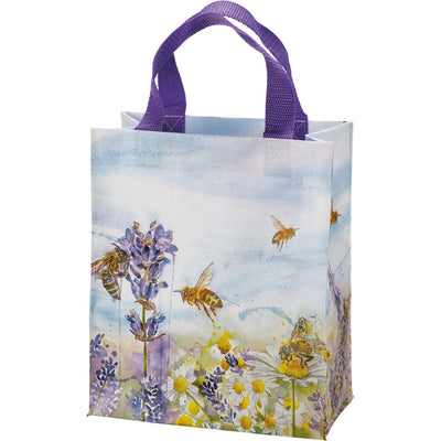 Lavender and Bees Daily Tote Market Bag