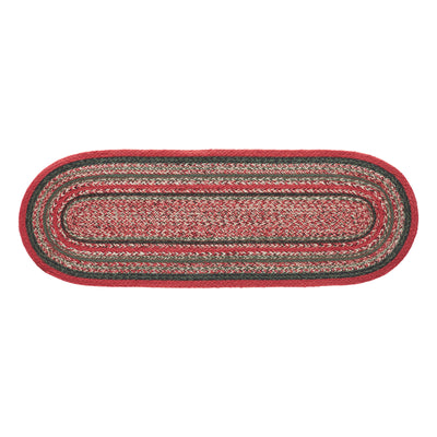 Forrester Red and Green Indoor/Outdoor Oval 36" Table Runner