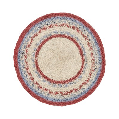 DAY 15 ❤️🫐 20 RED WHITE + BLUEBERRY DAYS Americana Celebration Jute 8" Trivet