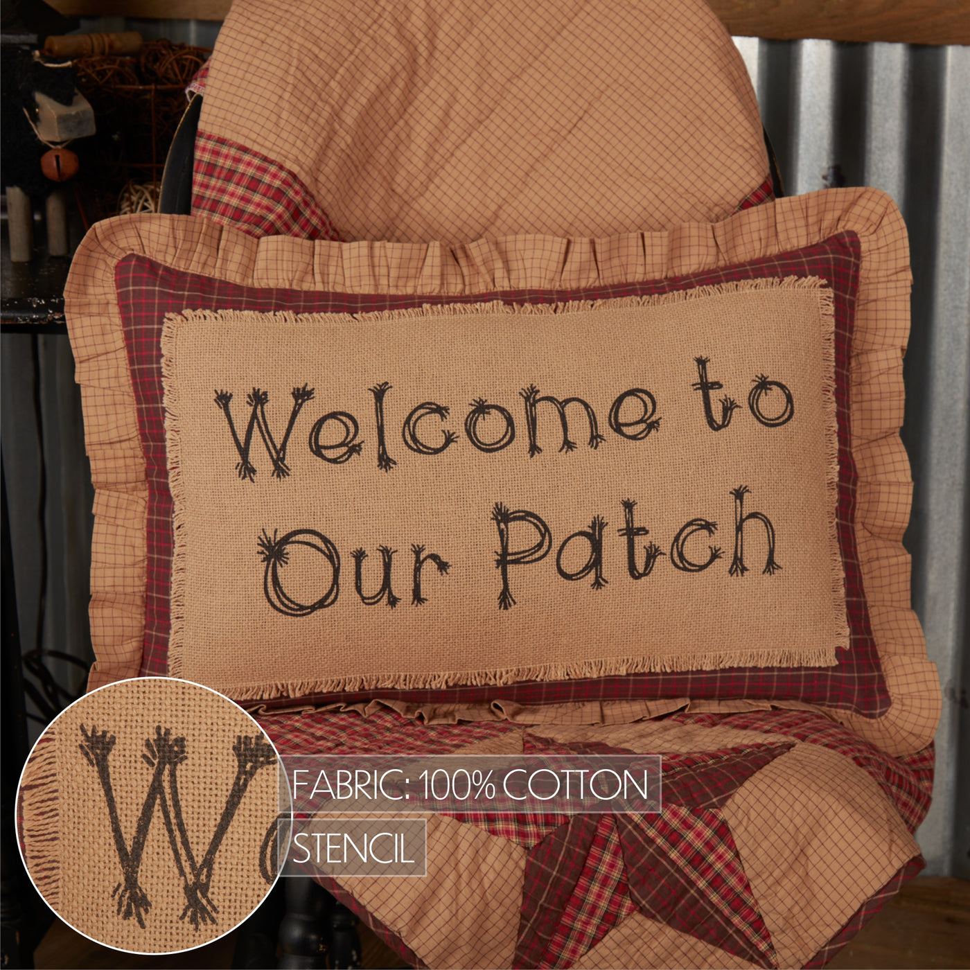 Welcome to Our Patch 22" Fall Pillow