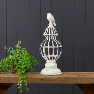 Bird Finial Bird Cage Decorative Rustic Decor