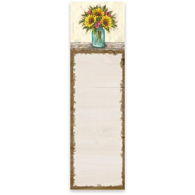 Sunflowers in Vase Magnetic List Pad