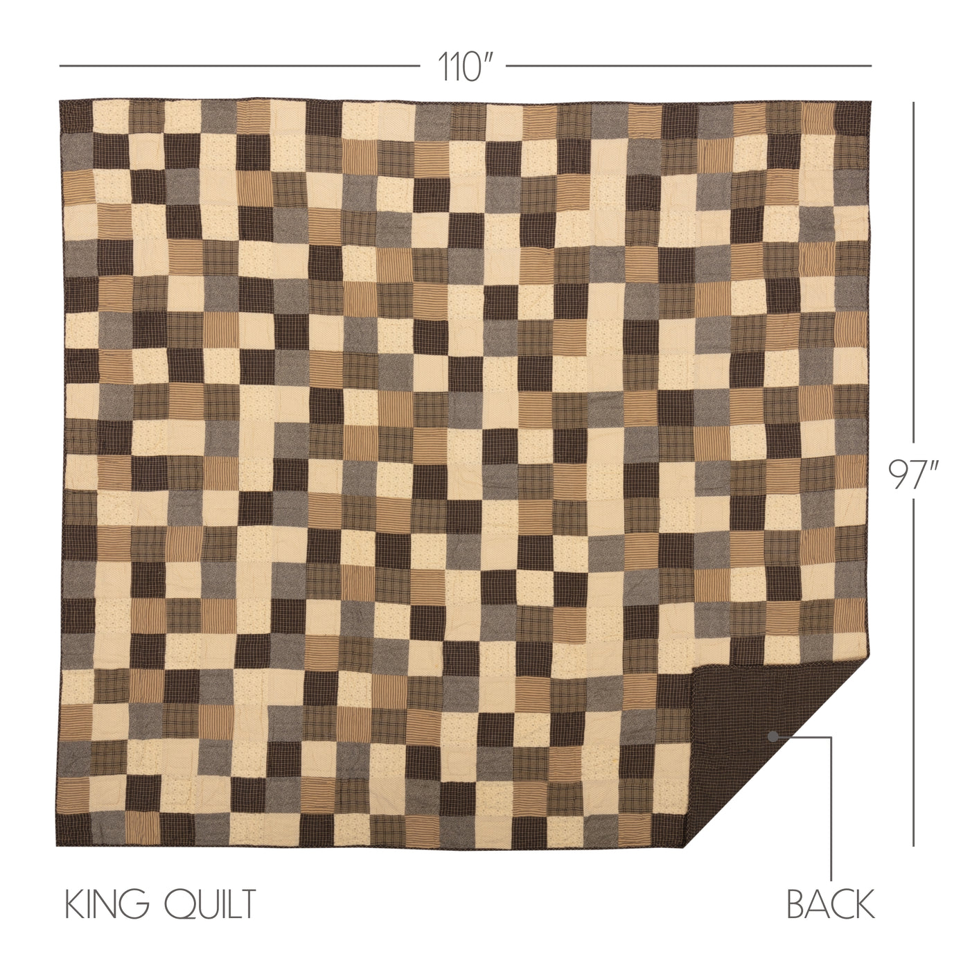 Kettle Grove King Quilt 110'' H x 97'' W