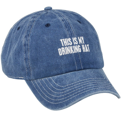 My Drinking Hat Distressed Blue Baseball Cap