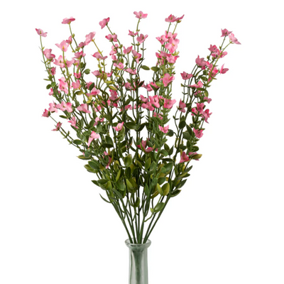 💙 Pink Forget-Me-Not 17" Faux Floral Bush