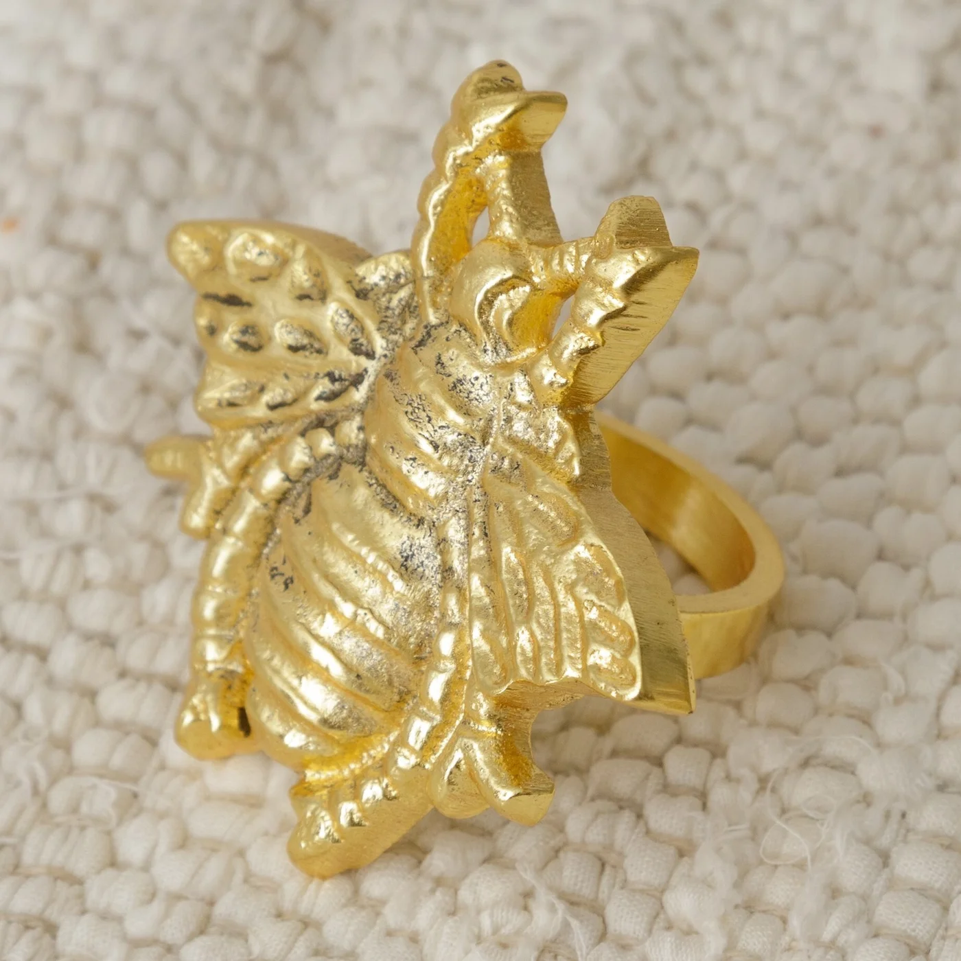 Set of 4 Gold Bee Napkin Rings