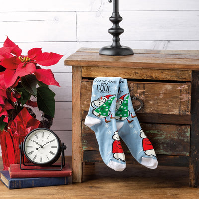 These Are My Cool Fun Christmas Snowmen Socks
