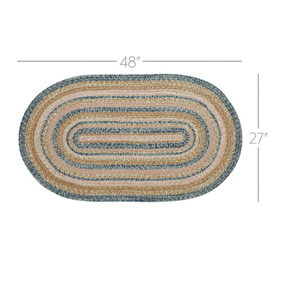 Kaila Jute 48" Oval Rug w/ Pad