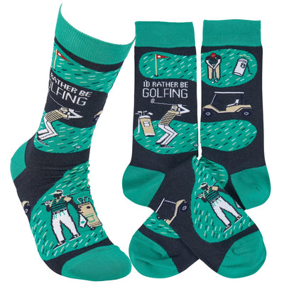 Rather Be Golfing Fun Novelty Socks