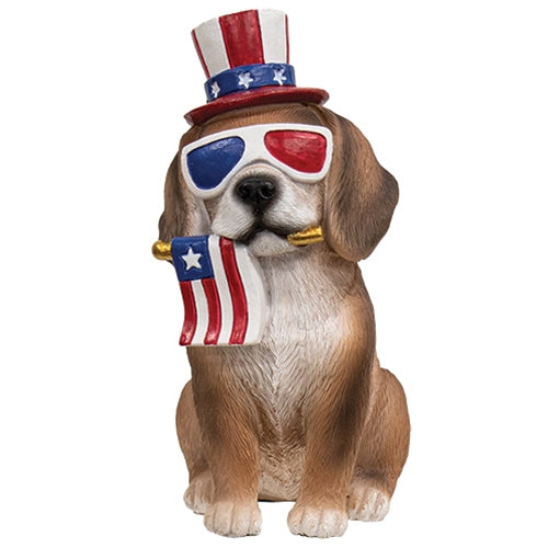Set of 3 Americana Dog Resin Figures