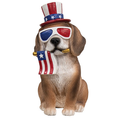 Set of 3 Americana Dog Resin Figures