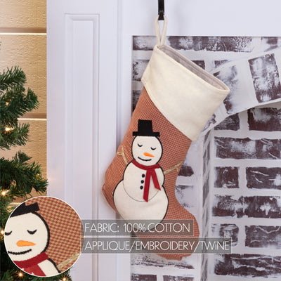 Let It Snow Snowman Stocking 15"