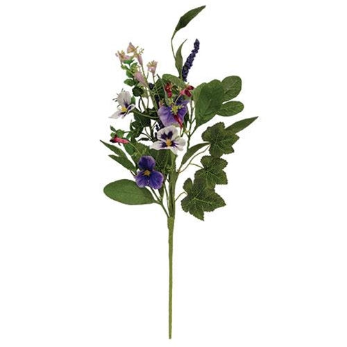 💙 Set of 2 Mixed Purple Wildflower 19" Faux Floral Spray