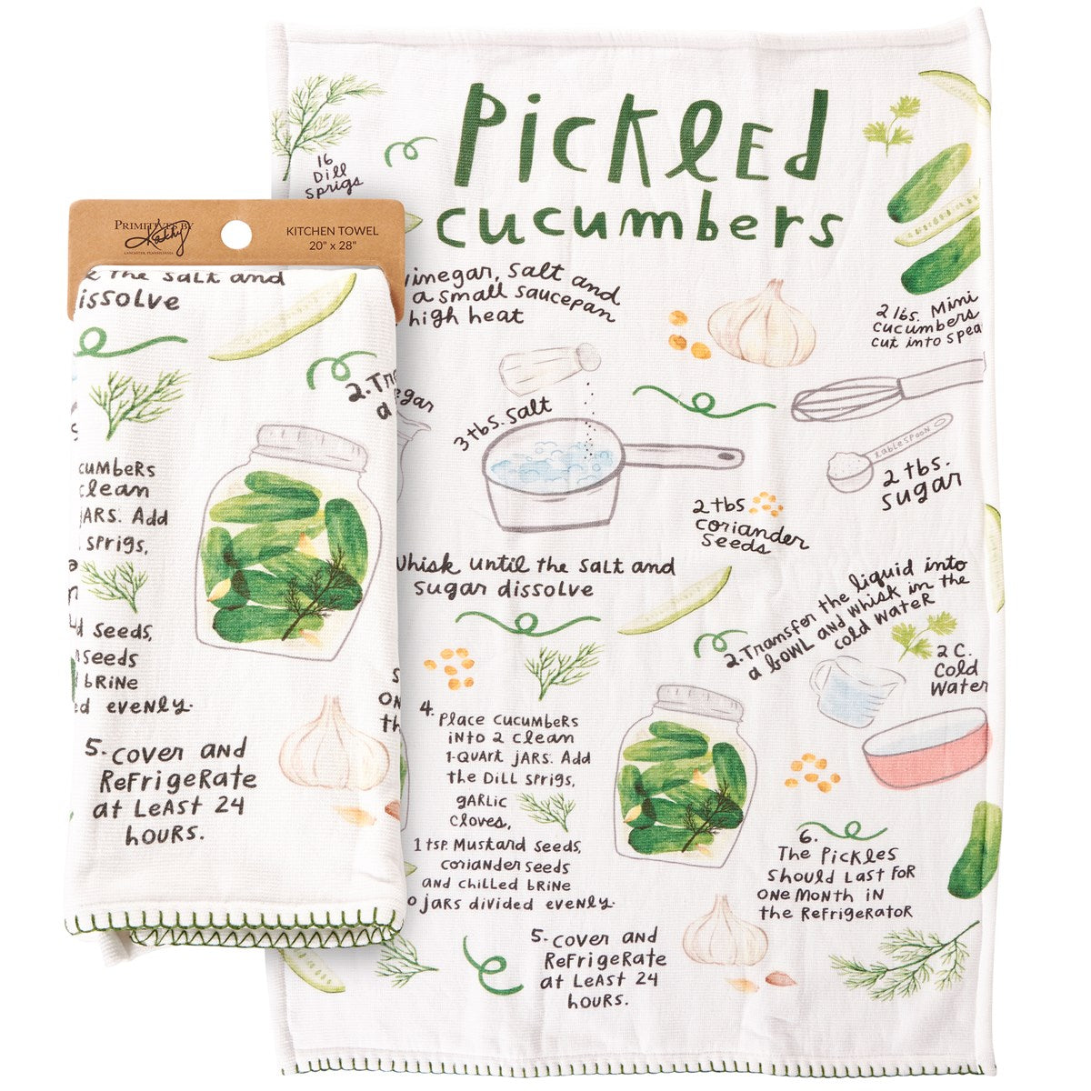 Pickled Cucumbers Recipe Kitchen Towel