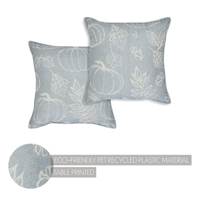 Silhouette Pumpkin Grey 14" Accent Pillow