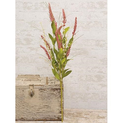Autumn Soft Red Wildflower 36" Faux Floral Spray